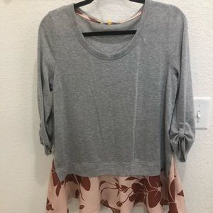 Anthro Little Yellow Button Tunic